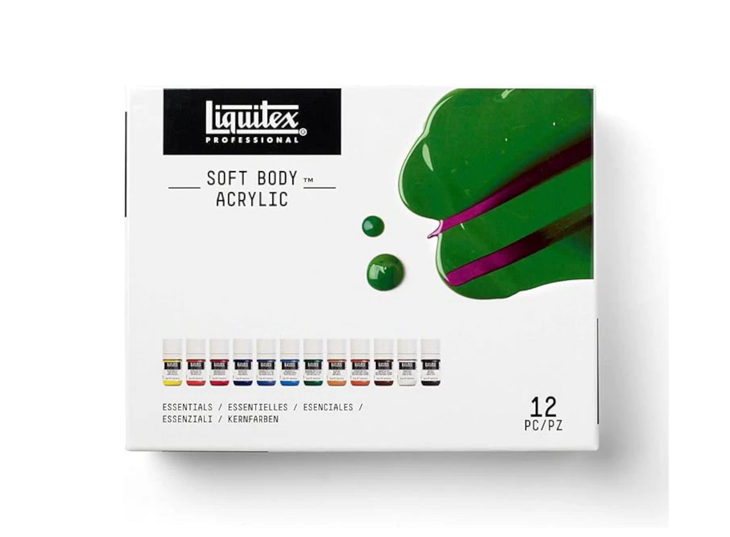 Pintura Acrílica Soft Body - Esenciales (12 colores)