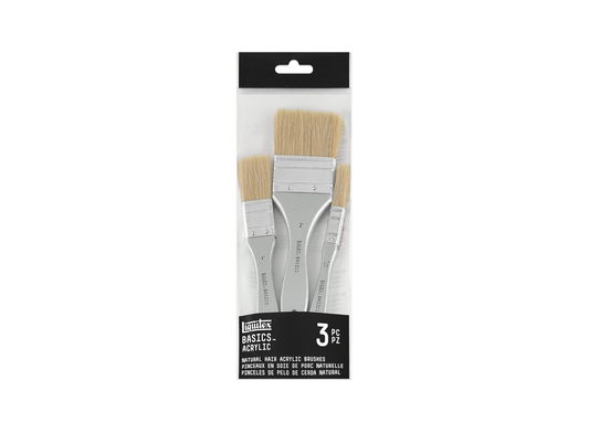 Basics Large Acrylic Brushes (Pack of 3)