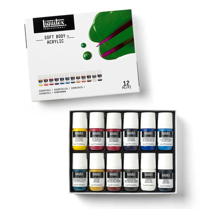 Pintura Acrílica Soft Body - Esenciales (12 colores)